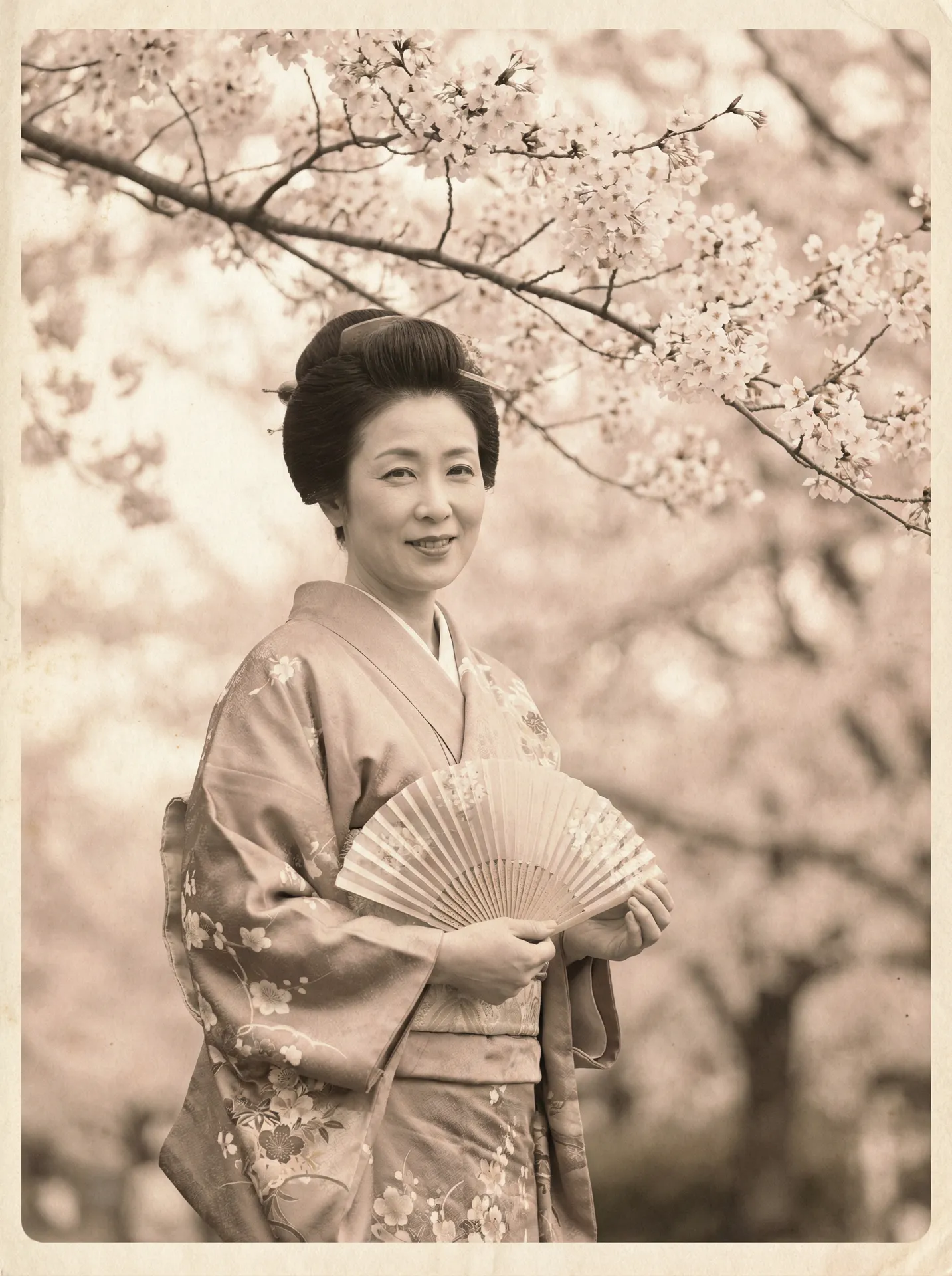 一位持扇的优雅 把媚黑婊骚鸡女武神都淫堕自己的专属肉便器 在樱花树下的复古写真